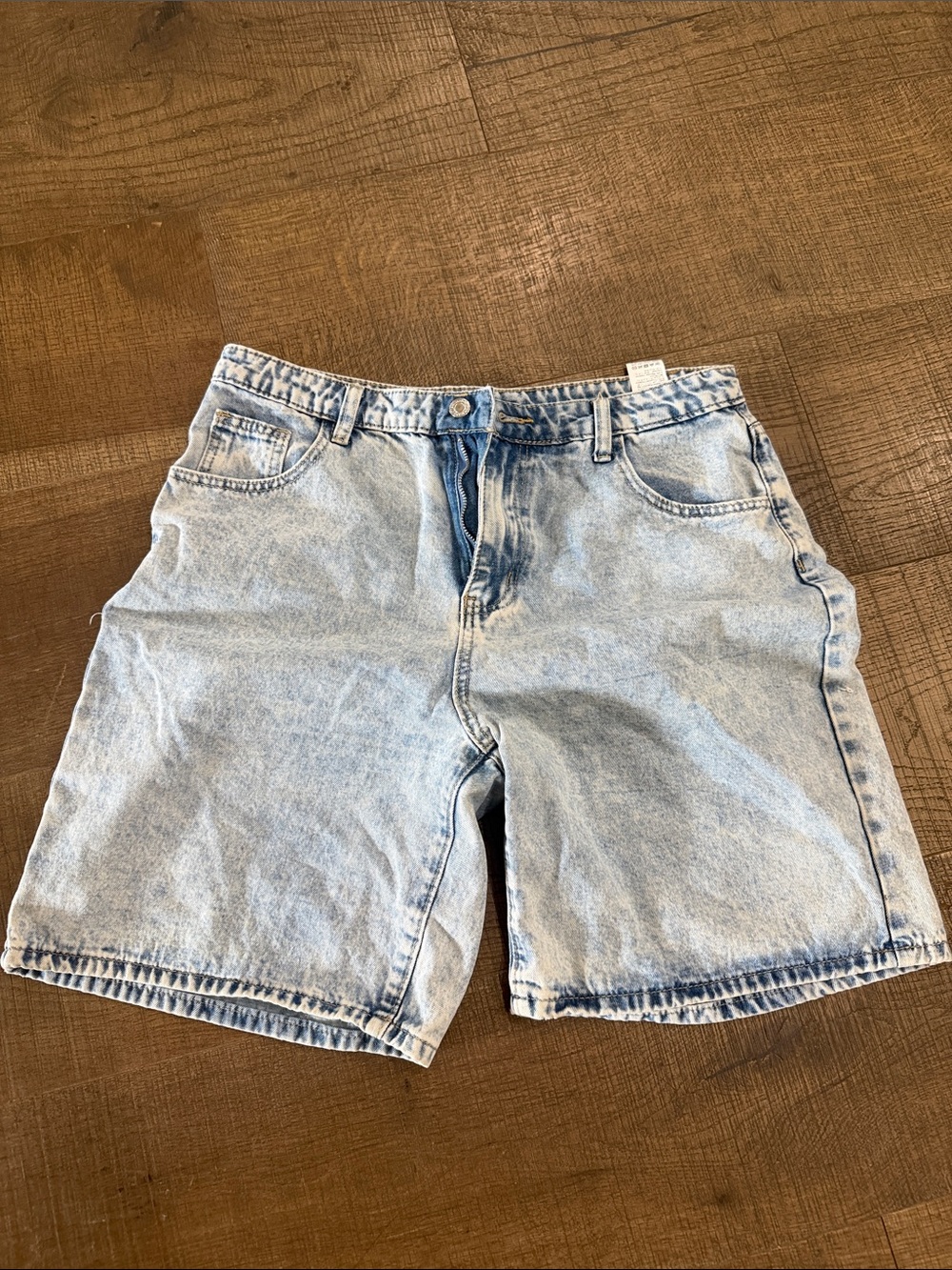 SHEIN Light Blue Women's High-Waist Denim Shorts